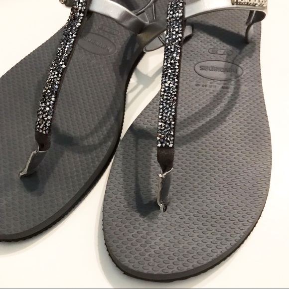 silver toe post sandals